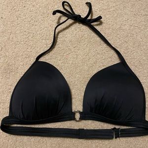 Venus padded black triangle bikini top D